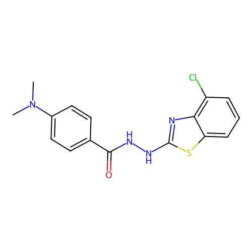 N'-(4-chloro-1,3-benzothiazol-2-yl)-4-(dimethylamino)benzohydrazide structure