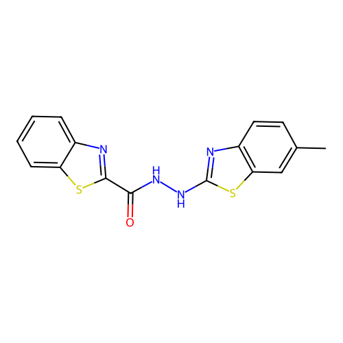 N'-(6-methyl-1,3-benzothiazol-2-yl)-1,3-benzothiazole-2-carbohydrazide structure
