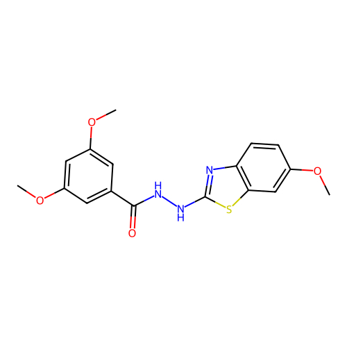 3,5-dimethoxy-N'-(6-methoxy-1,3-benzothiazol-2-yl)benzohydrazide structure