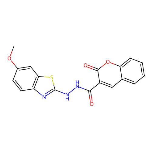 N'-(6-methoxybenzo[d]thiazol-2-yl)-2-oxo-2H-chromene-3-carbohydrazide structure