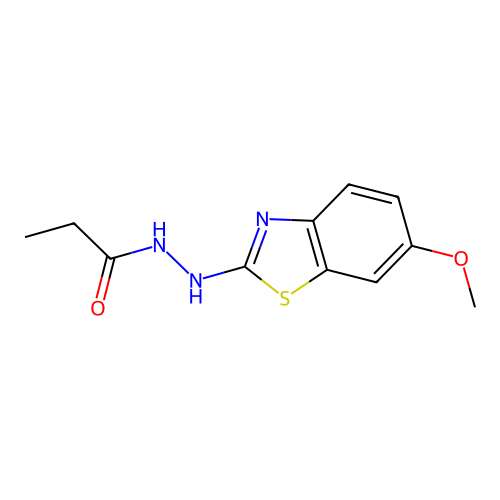 N'-(6-methoxy-1,3-benzothiazol-2-yl)propanehydrazide structure