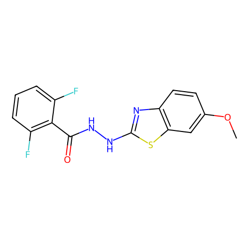 2,6-difluoro-N'-(6-methoxy-1,3-benzothiazol-2-yl)benzohydrazide structure