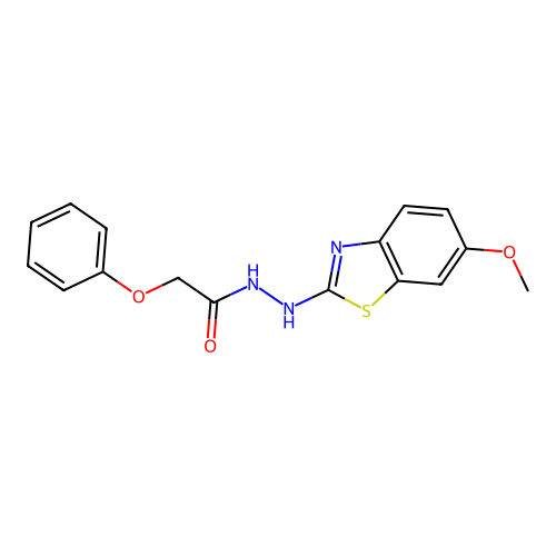 N'-(6-methoxy-1,3-benzothiazol-2-yl)-2-phenoxyacetohydrazide structure
