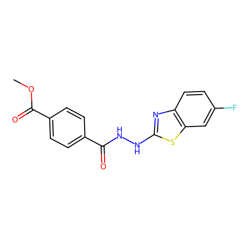 Methyl 4-(2-(6-fluorobenzo[d]thiazol-2-yl)hydrazinecarbonyl)benzoate structure