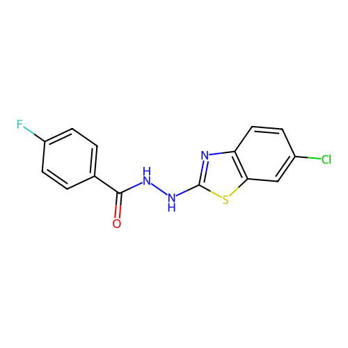 N'-(6-chloro-1,3-benzothiazol-2-yl)-4-fluorobenzohydrazide structure