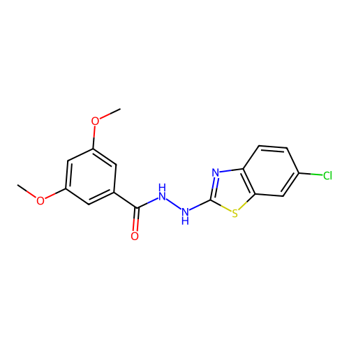 N'-(6-chloro-1,3-benzothiazol-2-yl)-3,5-dimethoxybenzohydrazide structure