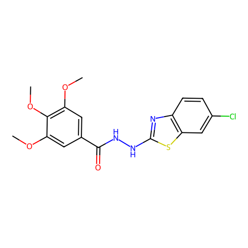N'-(6-chloro-1,3-benzothiazol-2-yl)-3,4,5-trimethoxybenzohydrazide structure