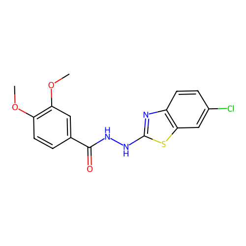 N'-(6-chloro-1,3-benzothiazol-2-yl)-3,4-dimethoxybenzohydrazide structure