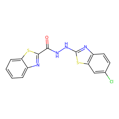 N'-(6-chloro-1,3-benzothiazol-2-yl)-1,3-benzothiazole-2-carbohydrazide structure