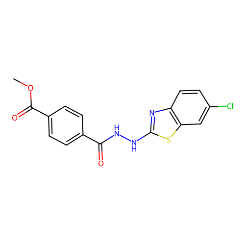 Methyl 4-(2-(6-chlorobenzo[d]thiazol-2-yl)hydrazinecarbonyl)benzoate structure