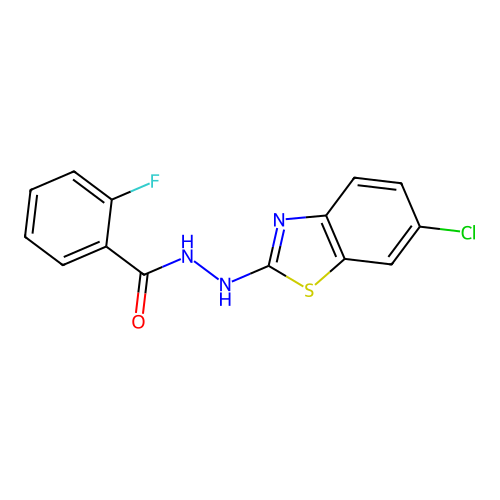 N'-(6-chloro-1,3-benzothiazol-2-yl)-2-fluorobenzohydrazide structure
