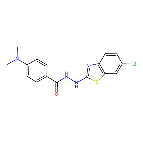 N'-(6-chloro-1,3-benzothiazol-2-yl)-4-(dimethylamino)benzohydrazide structure
