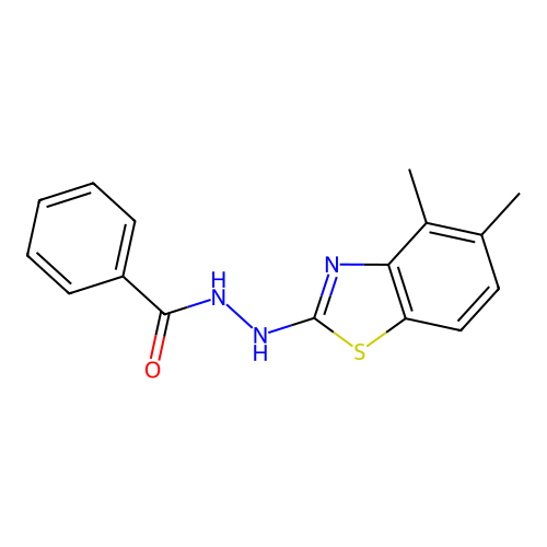 N'-(4,5-dimethyl-1,3-benzothiazol-2-yl)benzohydrazide structure