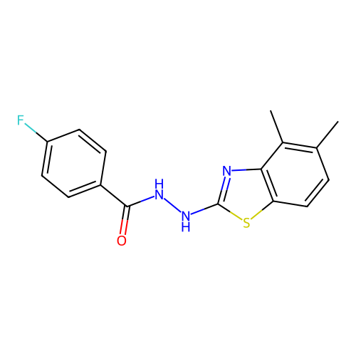 N'-(4,5-dimethyl-1,3-benzothiazol-2-yl)-4-fluorobenzohydrazide structure