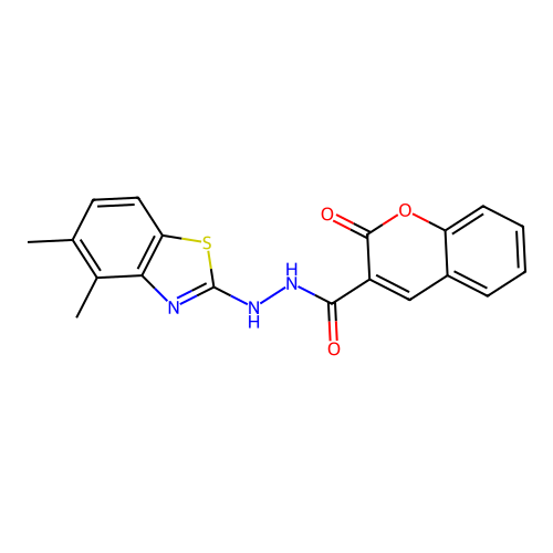 N'-(4,5-dimethylbenzo[d]thiazol-2-yl)-2-oxo-2H-chromene-3-carbohydrazide structure