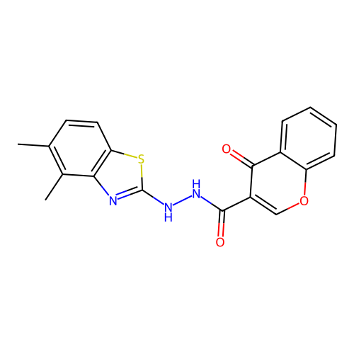 N'-(4,5-dimethylbenzo[d]thiazol-2-yl)-4-oxo-4H-chromene-3-carbohydrazide structure