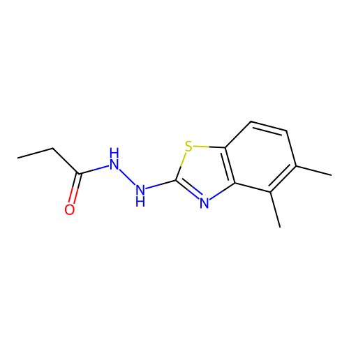 N'-(4,5-dimethyl-1,3-benzothiazol-2-yl)propanehydrazide structure
