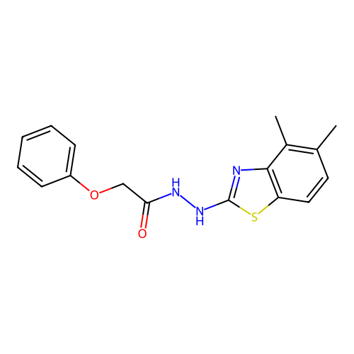 N'-(4,5-dimethyl-1,3-benzothiazol-2-yl)-2-phenoxyacetohydrazide structure