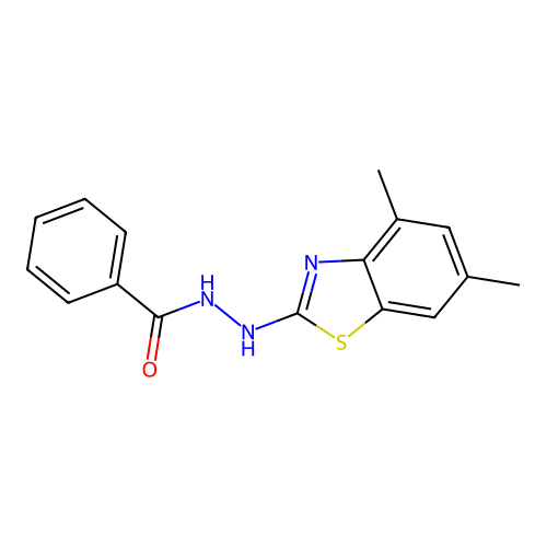 N'-(4,6-dimethyl-1,3-benzothiazol-2-yl)benzohydrazide structure