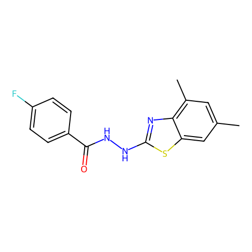 N'-(4,6-dimethyl-1,3-benzothiazol-2-yl)-4-fluorobenzohydrazide structure