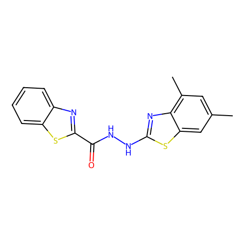 N'-(4,6-dimethyl-1,3-benzothiazol-2-yl)-1,3-benzothiazole-2-carbohydrazide structure
