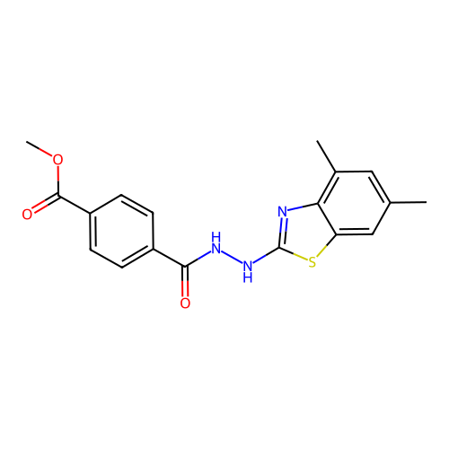Methyl 4-[[(4,6-dimethyl-1,3-benzothiazol-2-yl)amino]carbamoyl]benzoate structure