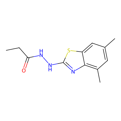 N'-(4,6-dimethylbenzo[d]thiazol-2-yl)propionohydrazide structure