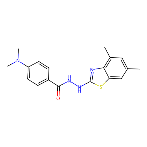4-(dimethylamino)-N'-(4,6-dimethylbenzo[d]thiazol-2-yl)benzohydrazide structure