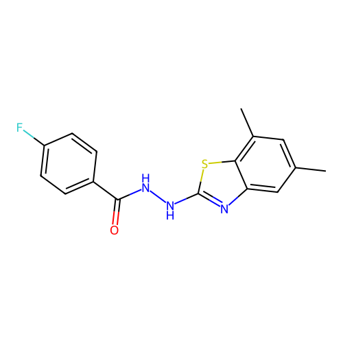 N'-(5,7-dimethyl-1,3-benzothiazol-2-yl)-4-fluorobenzohydrazide structure