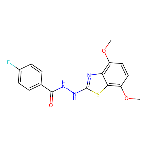 N'-(4,7-dimethoxy-1,3-benzothiazol-2-yl)-4-fluorobenzohydrazide structure