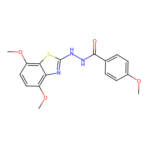 N'-(4,7-dimethoxy-1,3-benzothiazol-2-yl)-4-methoxybenzohydrazide structure