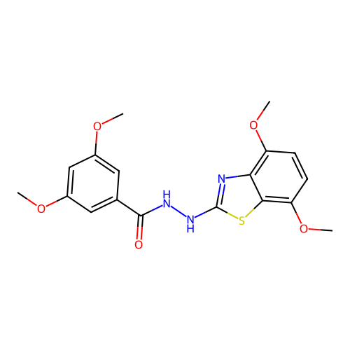 N'-(4,7-dimethoxy-1,3-benzothiazol-2-yl)-3,5-dimethoxybenzohydrazide structure