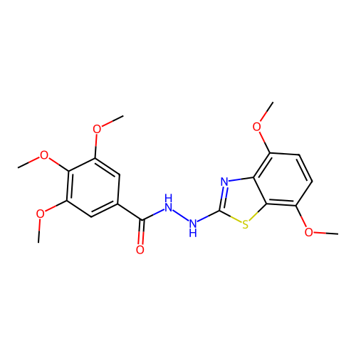 N'-(4,7-dimethoxy-1,3-benzothiazol-2-yl)-3,4,5-trimethoxybenzohydrazide structure