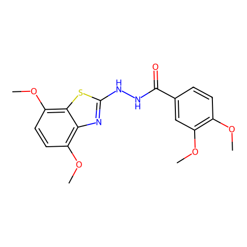 N'-(4,7-dimethoxy-1,3-benzothiazol-2-yl)-3,4-dimethoxybenzohydrazide structure