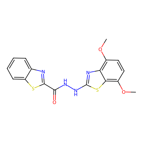 N'-(4,7-dimethoxy-1,3-benzothiazol-2-yl)-1,3-benzothiazole-2-carbohydrazide structure