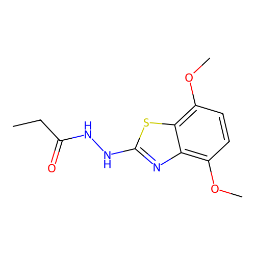 N'-(4,7-dimethoxybenzo[d]thiazol-2-yl)propionohydrazide structure