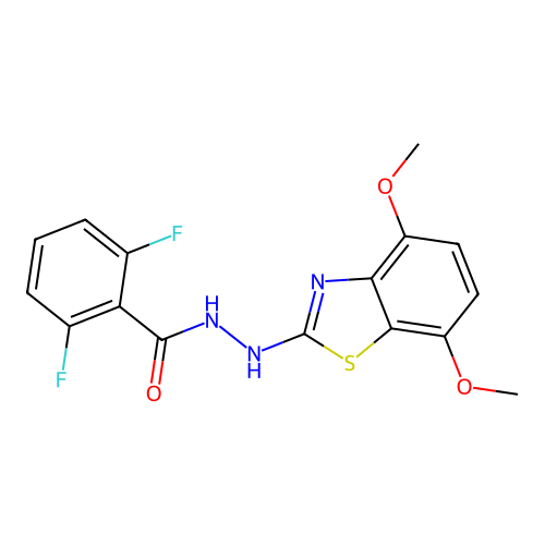 N'-(4,7-dimethoxy-1,3-benzothiazol-2-yl)-2,6-difluorobenzohydrazide structure