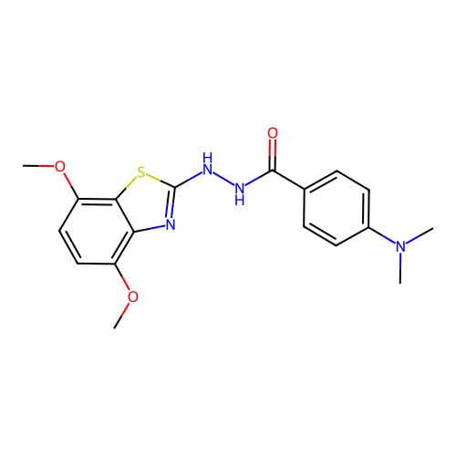 N'-(4,7-dimethoxy-1,3-benzothiazol-2-yl)-4-(dimethylamino)benzohydrazide structure