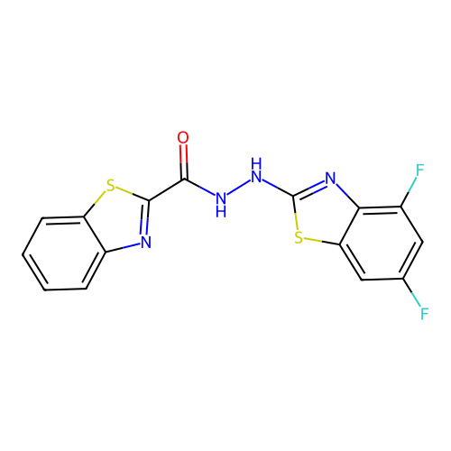 N'-(4,6-difluoro-1,3-benzothiazol-2-yl)-1,3-benzothiazole-2-carbohydrazide structure