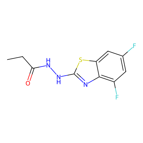 N'-(4,6-difluoro-1,3-benzothiazol-2-yl)propanehydrazide structure