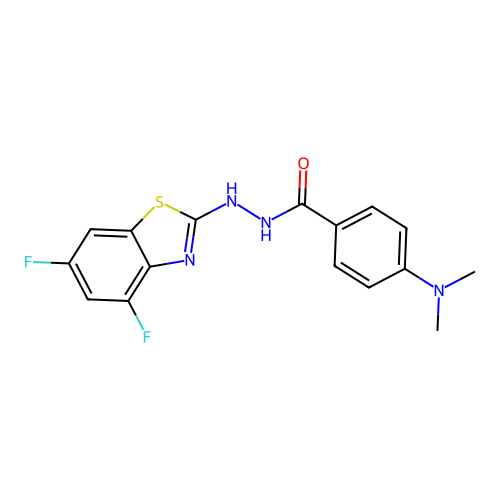 N'-(4,6-difluoro-1,3-benzothiazol-2-yl)-4-(dimethylamino)benzohydrazide structure