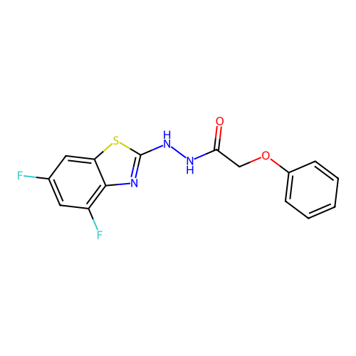 N'-(4,6-difluoro-1,3-benzothiazol-2-yl)-2-phenoxyacetohydrazide structure