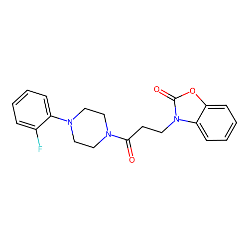 3-(3-(4-(2-fluorophenyl)piperazin-1-yl)-3-oxopropyl)benzo[d]oxazol-2(3H)-one structure