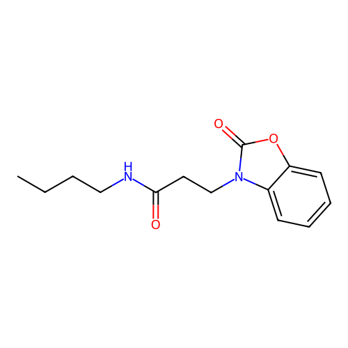 N-butyl-3-(2-oxobenzo[d]oxazol-3(2H)-yl)propanamide structure