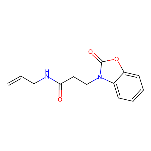 3-(2-oxo-1,3-benzoxazol-3-yl)-N-prop-2-enylpropanamide structure