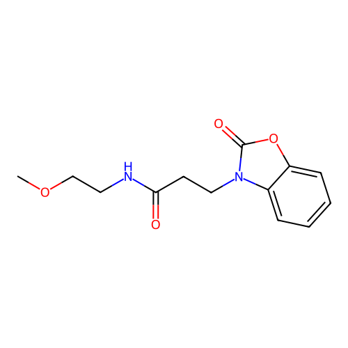 N-(2-methoxyethyl)-3-(2-oxo-1,3-benzoxazol-3(2H)-yl)propanamide structure