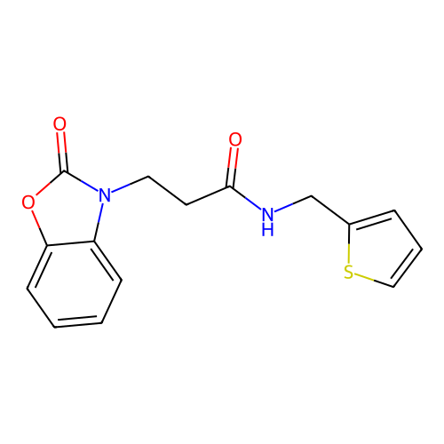 3-(2-oxobenzo[d]oxazol-3(2H)-yl)-N-(thiophen-2-ylmethyl)propanamide structure