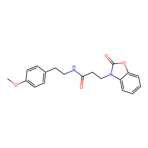 N-(4-methoxyphenethyl)-3-(2-oxobenzo[d]oxazol-3(2H)-yl)propanamide structure