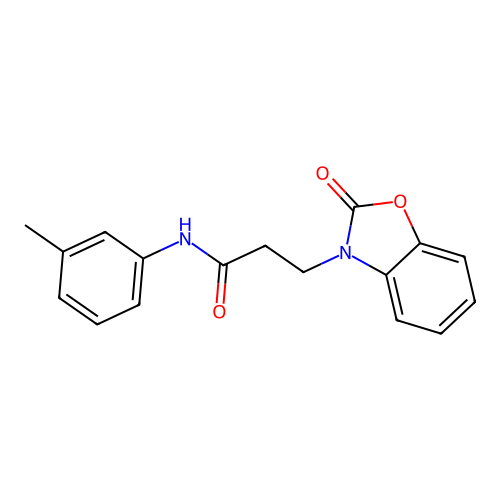 3-(2-Oxo-benzooxazol-3-yl)-N-m-tolyl-propionamide structure