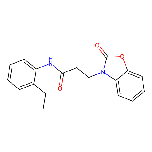 N-(2-ethylphenyl)-3-(2-oxo-1,3-benzoxazol-3-yl)propanamide structure